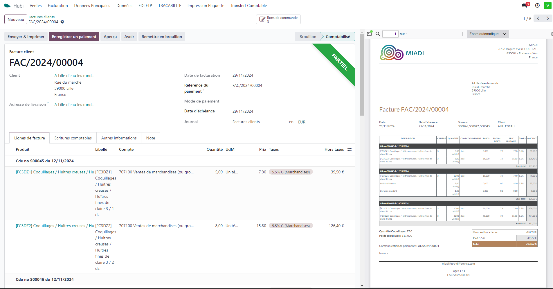 facturation logiciel conchylicole